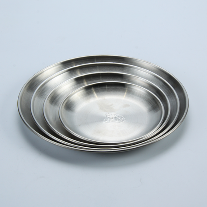 14cm 17cm 30cm Round Shape 304 Stainless Steel Plate Set