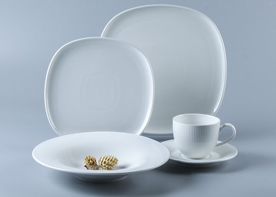 SGS Approved 20Pc White Square Plate Dinnerware Sets