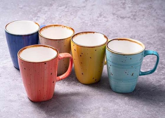 Odorless 320cc 400cc Stoneware 12 Oz Porcelain Coffee Mugs