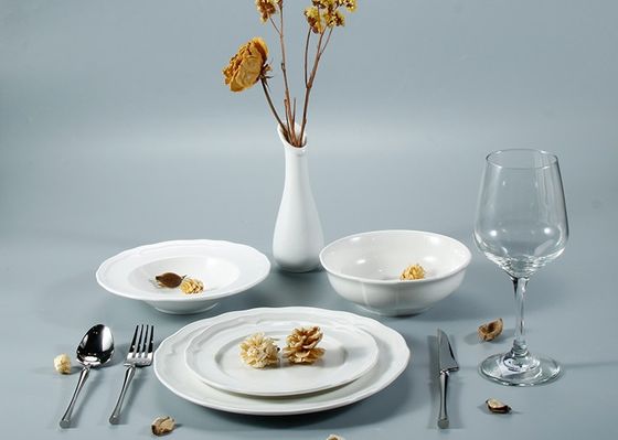 Distinctive 12Pcs Oblong Ceramic Dinnerware Set For Banquet