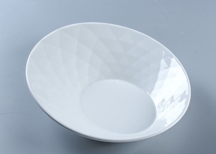 SGS 6 Inch Unique Design Porcelain Angled Serving Bowl