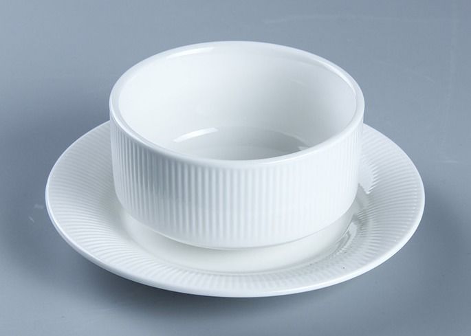 Drizzle Relief Ceramic Dinnerware Set 20Pcs For Hotel Wedding