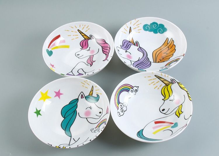 Unicorn Printed Unbreakable A Grade Kids Melamine Dinner Sets
