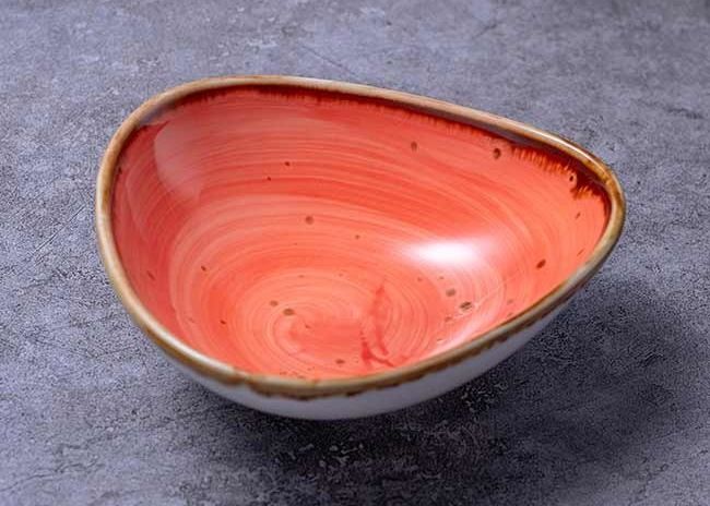 4.75 Inch Triangle Shape Stoneware Small Ceramic Bowl Set