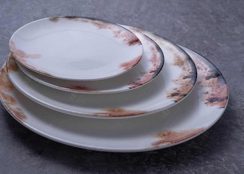 ODM Fine Rusted Color 12Pc Ceramic Tableware Sets For 4