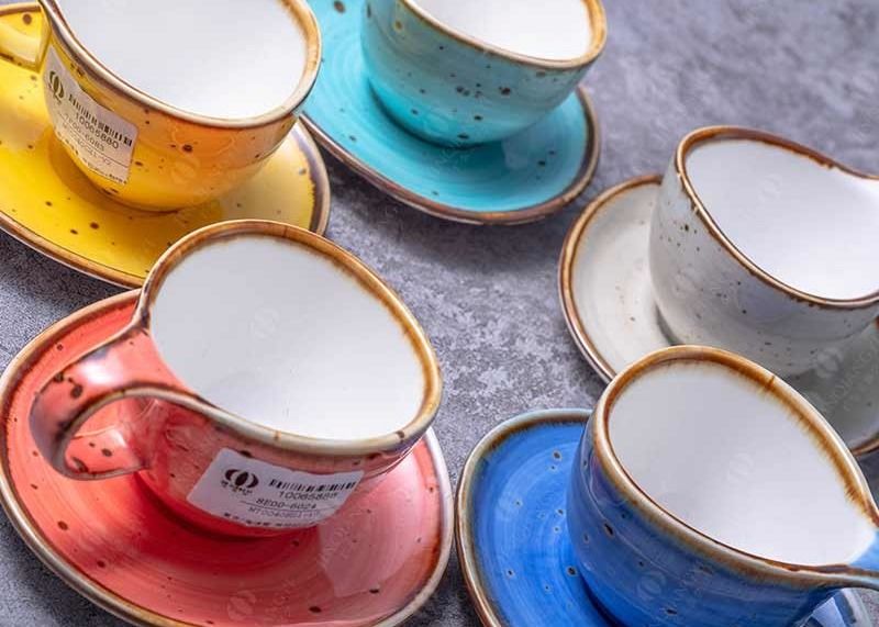 FDA Restaurant Porcelain Blue Color Glazed Dinnerware Sets