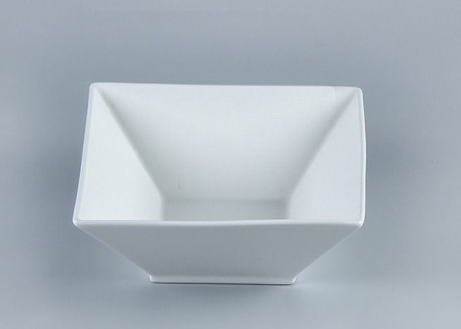 4 inch 5 inch Embossed Square Odorless Ceramic Bowl Set