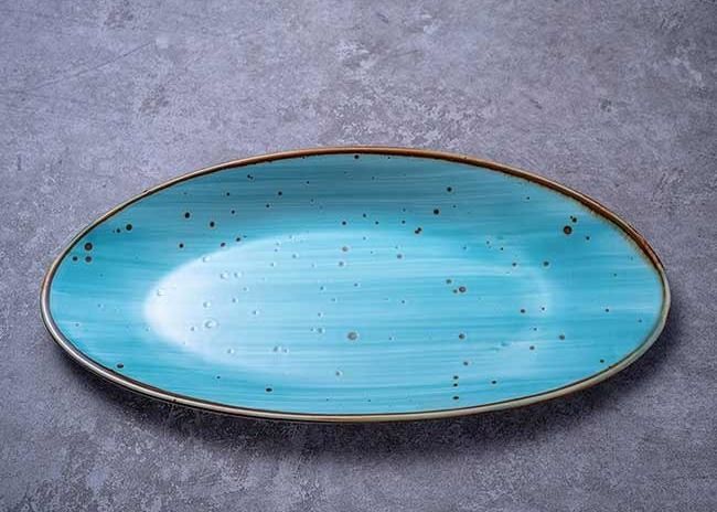 FDA Approved 14" 16" Stoneware Oval Serving Platter