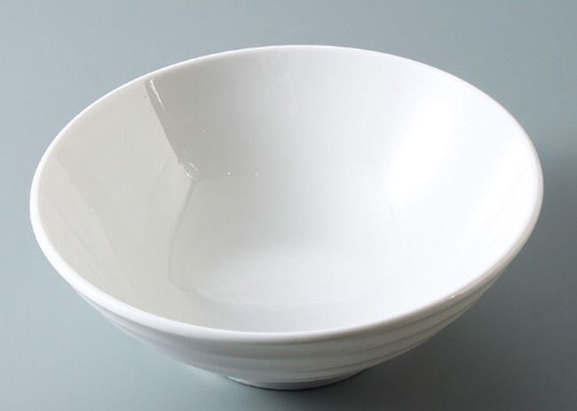 Asian Style Large White 9.5 Inch Melamine Serving Bowl