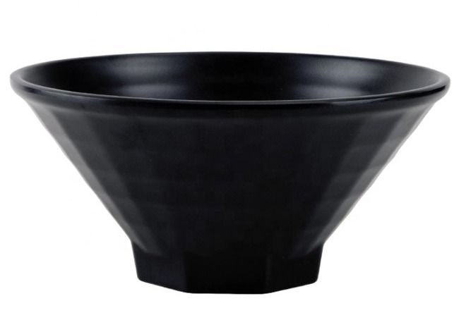 SGS Approved Odorless Black 8 Inch Melamine Serving Bowl