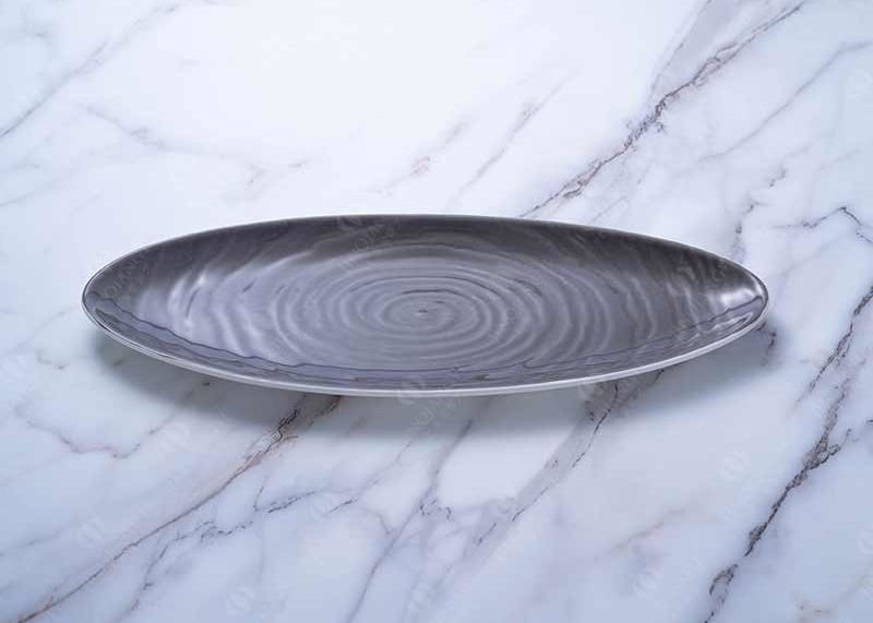 Oblong Shape Ceramic Dinner Plate 14.25'' 16.25'' For Baking Store