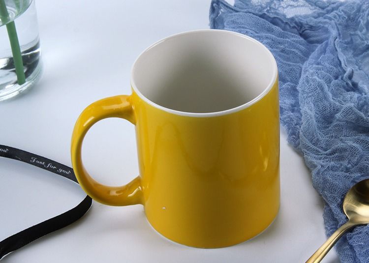 Sublimation 330ml 11OZ Ceramic Mug Cup In Red Yellow Black