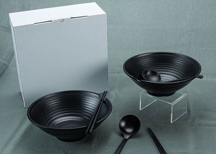 Unbreakable Melamine Ramen Noodle Bowl Set With Chopsticks Ladle
