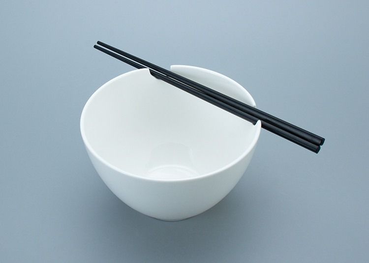 Ramen 7 Inch Ceramic Noodle Bowl With Chopsticks Holder